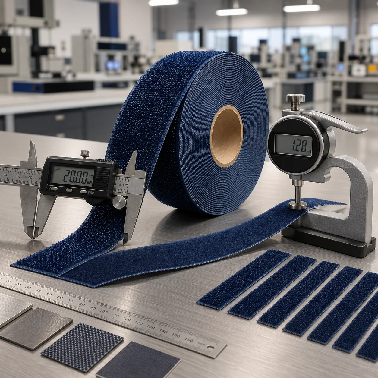 Suregrip hook and loop tape roll close-up studio photograph
